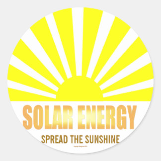 Redonda La energía solar expande el Pegatina del sol
