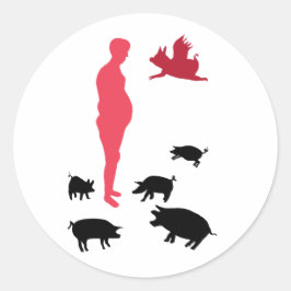 Redonda La granja es el Pegatina de la Vegeteria de la Com