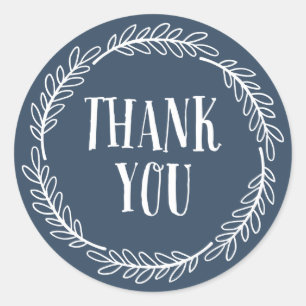 Redonda La Guerra Azul de la Marina Girly Gracias Pegatina