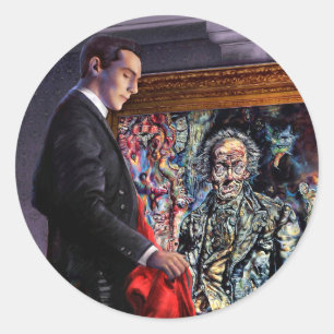 Redonda La imagen de Dorian Gray Pegatina de Terror Gótico