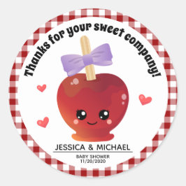 Redonda La Manzana De Nuestro Pegatina Redondo Clásico Ocu