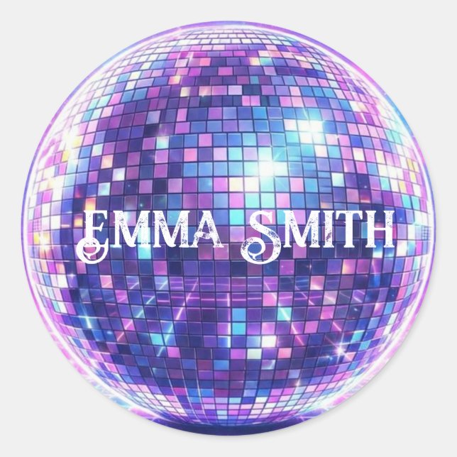 Redonda La Pegatina de Bola de Disco (Anverso)