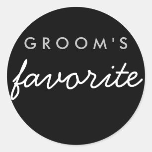 Redonda La Pegatina favorita del Groom personalizado, la p