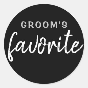 Redonda La Pegatina favorita del Groom personalizado, la p