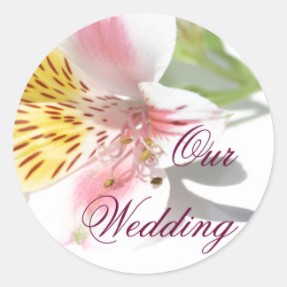 Redonda La peruana Lilly Our Wedding Invitation Pegatina