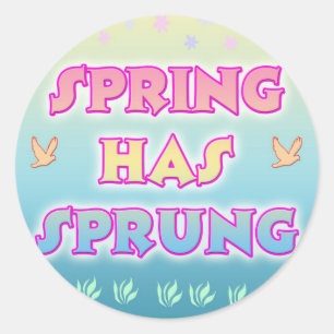 Redonda La primavera tiene un Pegatina de Sprung