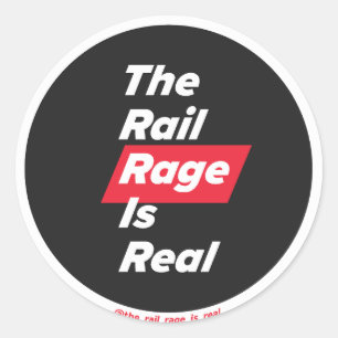 Redonda La rabia del tren es real - pegatina