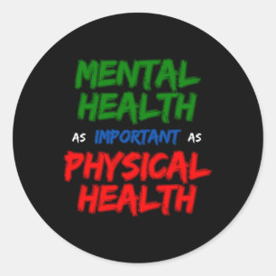 Redonda La salud mental es un Pegatina importante