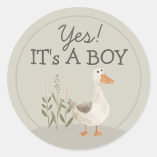 Redonda La suave acuarela de ganso es un Pegatina redondo 