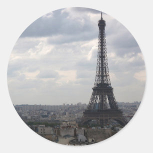 Redonda La Tour Eiffel Pegatina
