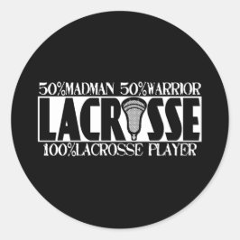 Redonda Lacrosse A 100% Pegatina