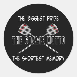 Redonda Lacrosse Goalie Motto Pegatina