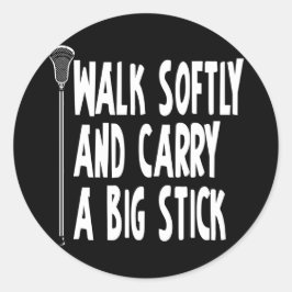 Redonda Lacrosse Humor WSBS 3 Pegatina