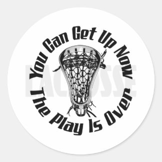 Redonda Lacrosse Smack JuegaSobreBak Pegatina