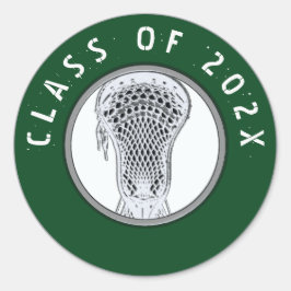 Redonda Lacrosse Team Class of 2025 Classic Round Pegatina