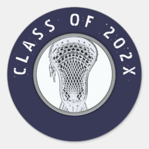 Redonda Lacrosse Team Class of 2025 Classic Round Pegatina