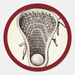 Redonda Lacrosse Team Maroon Classic Round Pegatina