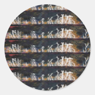 Redonda "Ladrón silencioso #2" Pegatina de diseño abstract