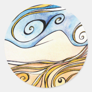 Redonda Lady Ireland Round Pegatina