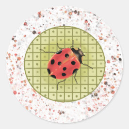 Redonda Lady Luck pegatina