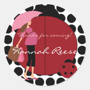 Redonda Ladybug del Pegatina de Topper de pasteles