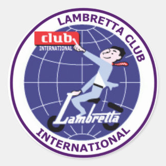 Redonda Lambretta Club International Pegatina Set de 6