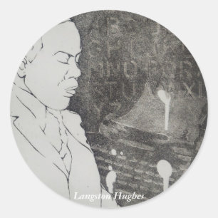 Redonda Langston Hughes pegatina