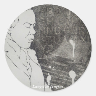 Redonda Langston Hughes pegatina