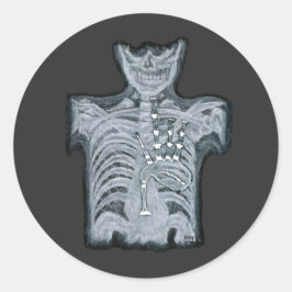 Redonda Las cuerdas en tu corazón - Ed escocés. Pegatina