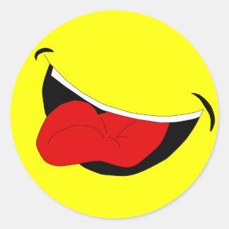 Redonda Laughing Mouth Pegatina