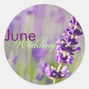 Redonda Lavendar ・ Pegatina Boda de junio