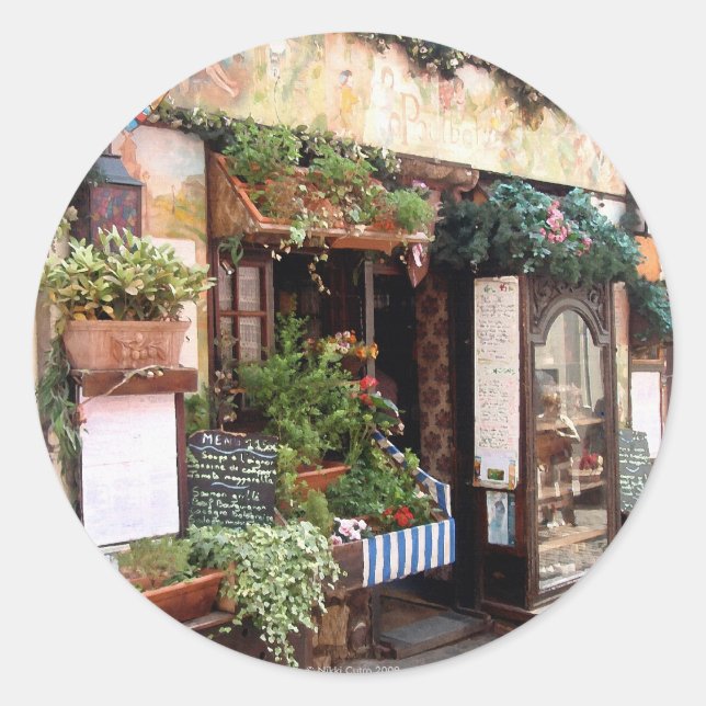 Redonda Le Poulbot Pegatina (Anverso)