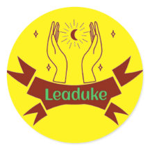 Leaduke Moon Pegatina Amarillo