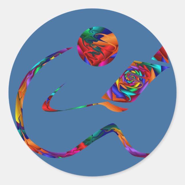 Redonda Lector Fantasy Pegatina (Anverso)