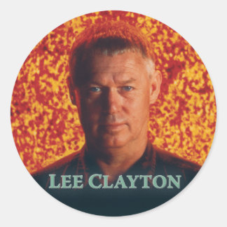 Redonda Lee Clayton Round Pegatina 2