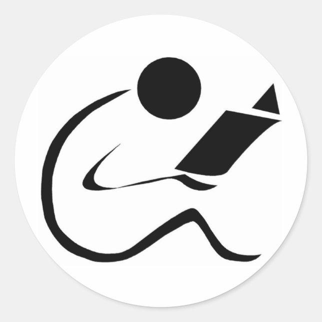 Redonda Leer, leer, leer Pegatina (Anverso)