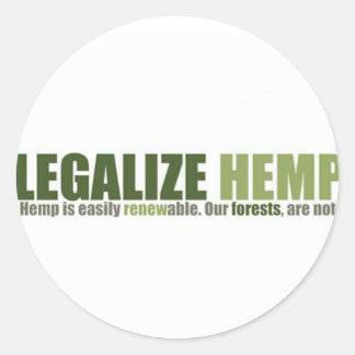 Redonda Legalizar Pegatina de Hemp