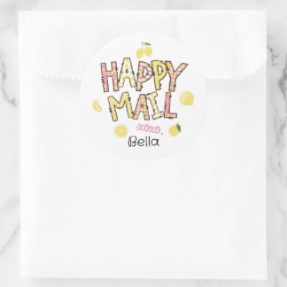 Redonda Lemon happy mail pegatina