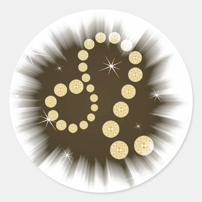 Redonda León el 23. julio hasta el 22. agosto pegatina (Anverso)