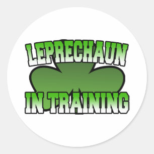 Redonda Leprechaun en Pegatina de Formación