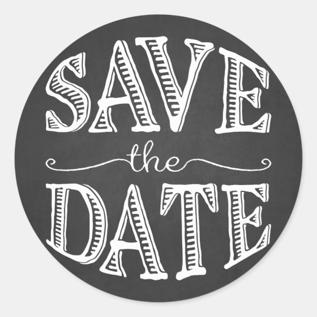 Redonda Letras de mano rusas salvan al Pegatina de fechas (Anverso)