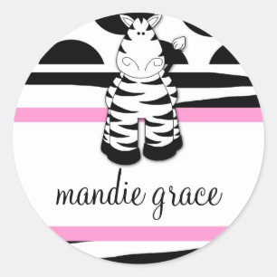 Redonda LGC   Pegatina de cebra con puntos de polka