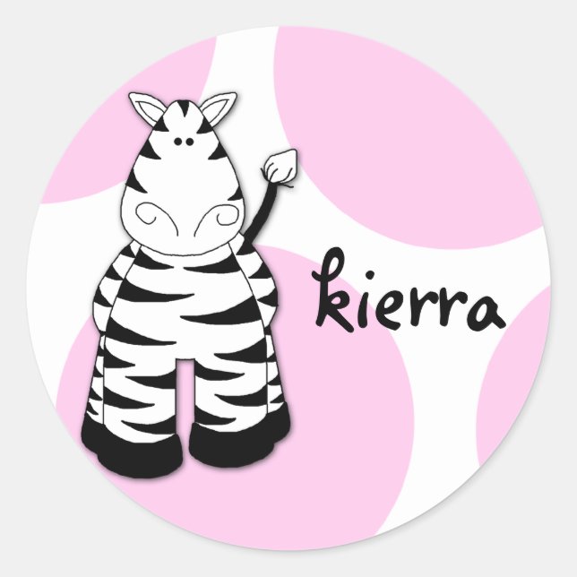 Redonda LGC | Pinkie el Pegatina de cebra (Anverso)
