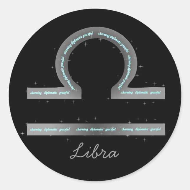 Redonda Libra Pegatina (Anverso)