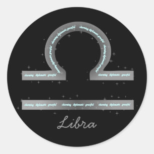 Redonda Libra Pegatina