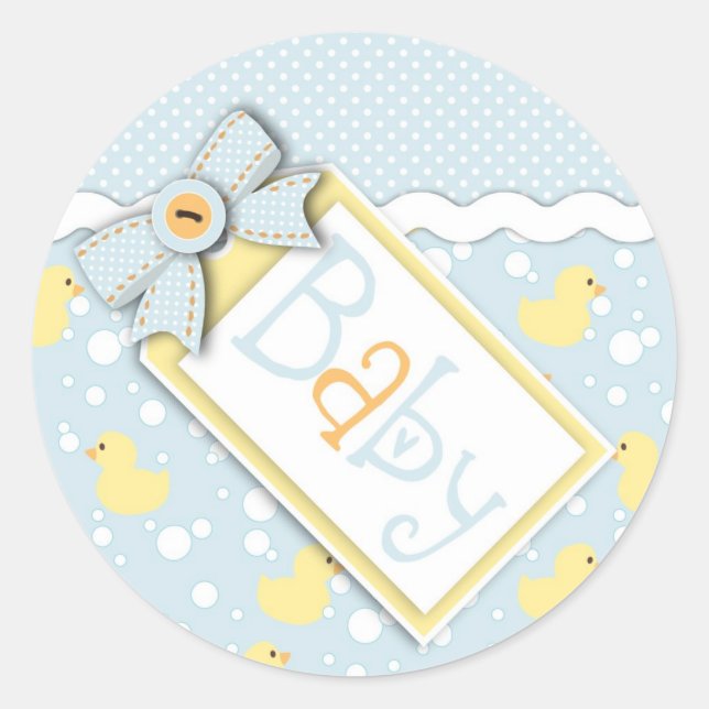Redonda Lil' Duckling Pegatina (Anverso)