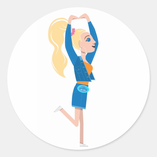 Redonda Lil Margie Circle Pegatina (Anverso)