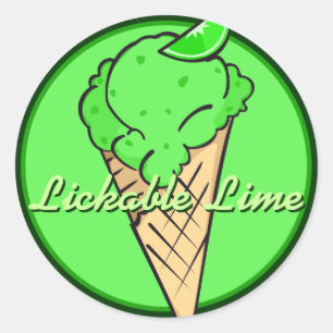 Redonda Lime Icecream Pegatina