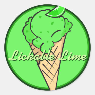 Redonda Lime Icecream Pegatina
