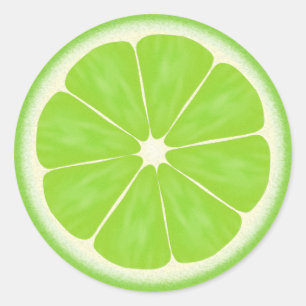 Redonda Lime slice diversión personalizado pegatina de com